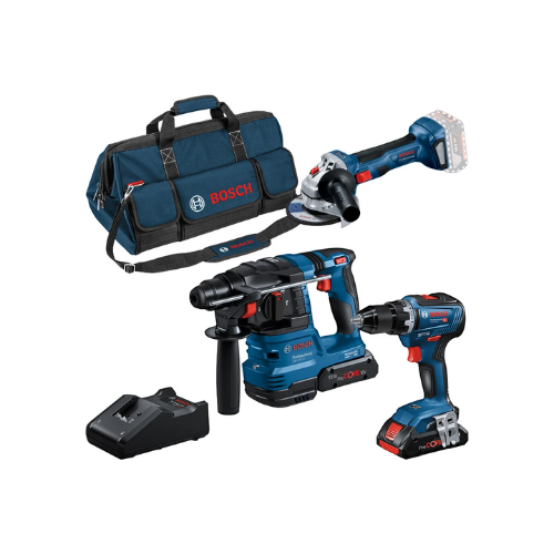 Pack Bosch 18V : Perceuse-visseuse perforateur et meuleuse - La solution complète pour vos travaux