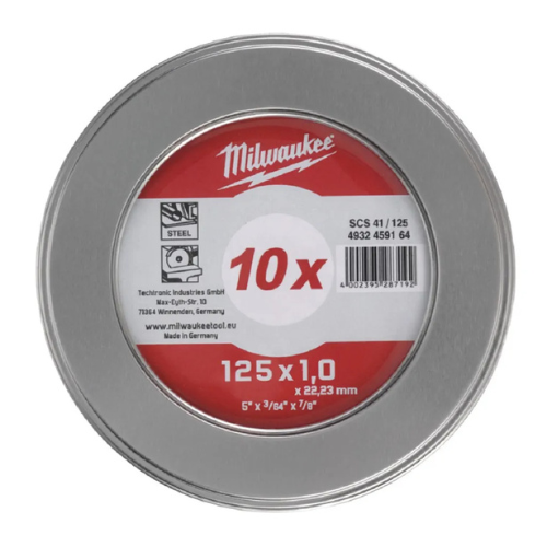 Lot de 10 disques de coupe métal 125 mm Milwaukee : Performance et durabilité pour vos projets